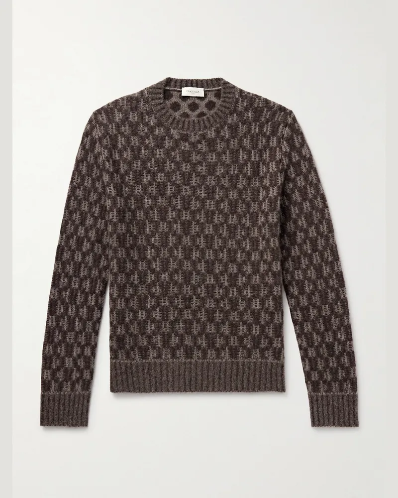PIACENZA 1733 Cashmere-Blend Sweater Brown