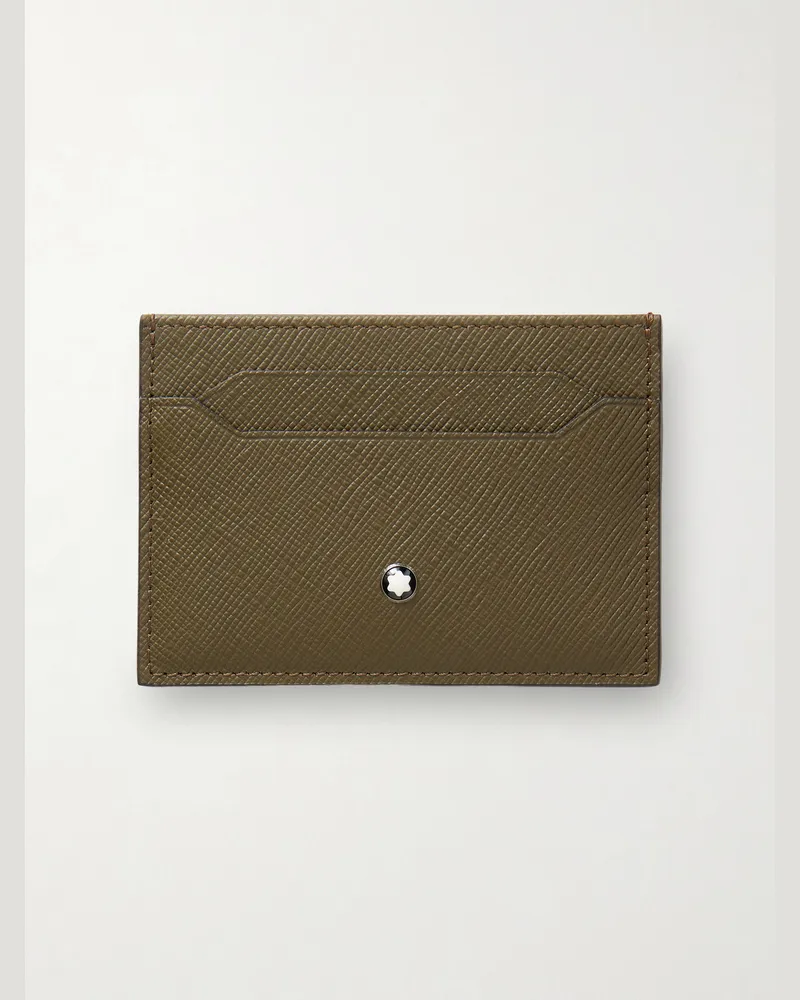 Montblanc Sartorial Kartenetui aus quergemasertem Leder Grün