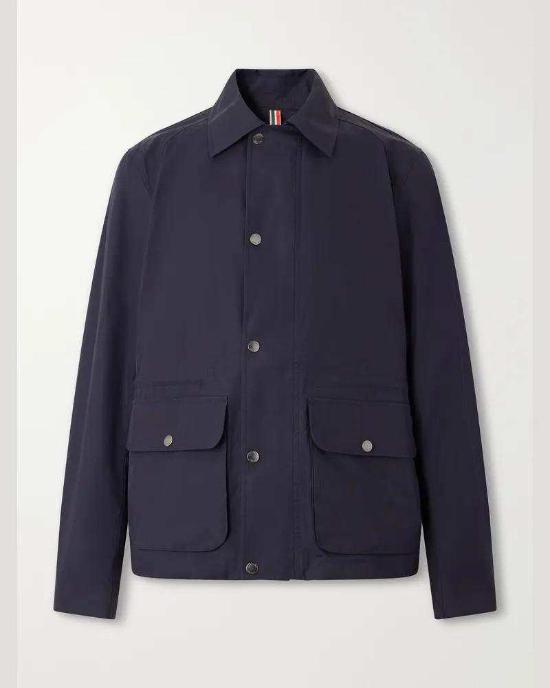 Orlebar Brown Dwight III Organic Cotton-Twill Blouson Jacket Blue