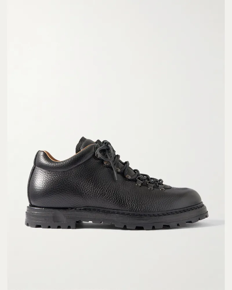 Officine Creative Italia Artik 004 Schnürschuhe aus vollnarbigem Leder Schwarz