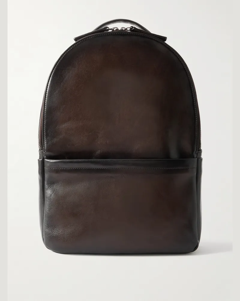 Officine Creative Italia Quentin 20 Rucksack aus Leder Braun