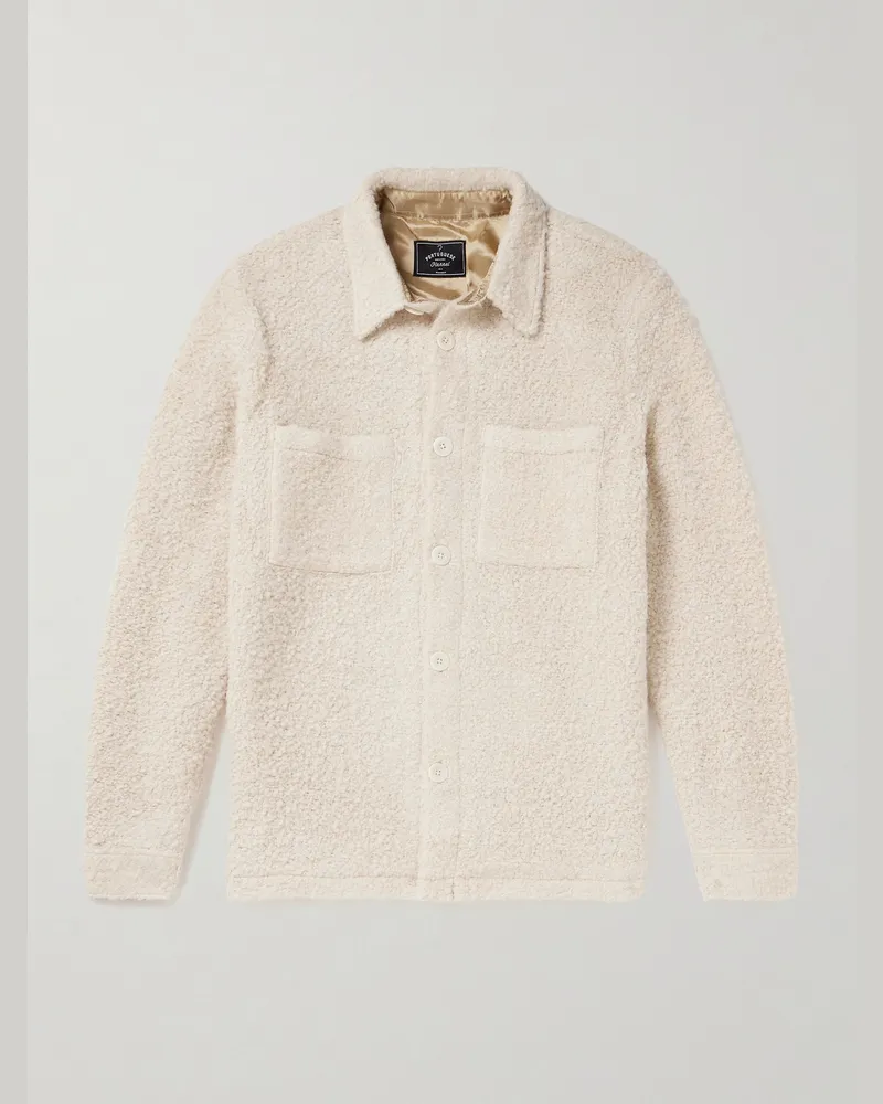 Portuguese Flannel Curly Hemdjacke aus Bouclé Neutral