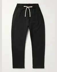 John Elliott + Co Studio Fleece Sendai schmal geschnittene Jogginghose aus Baumwoll-Jersey Schwarz