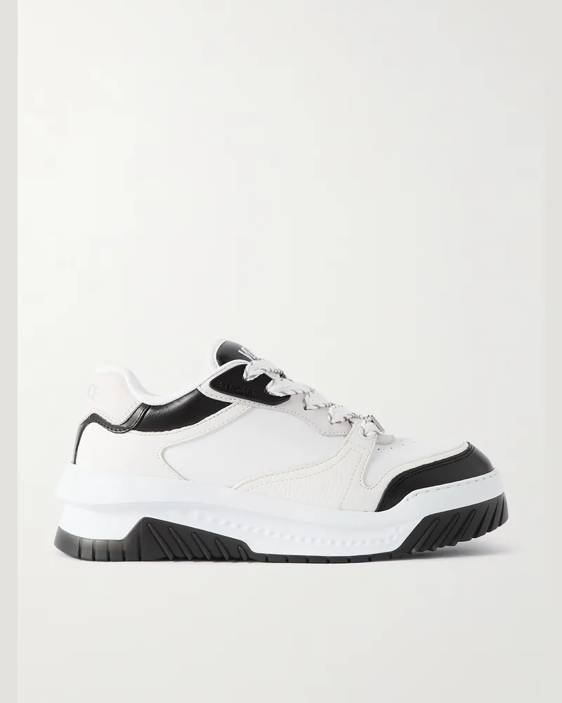 Versace Sneakers aus Leder Schwarz