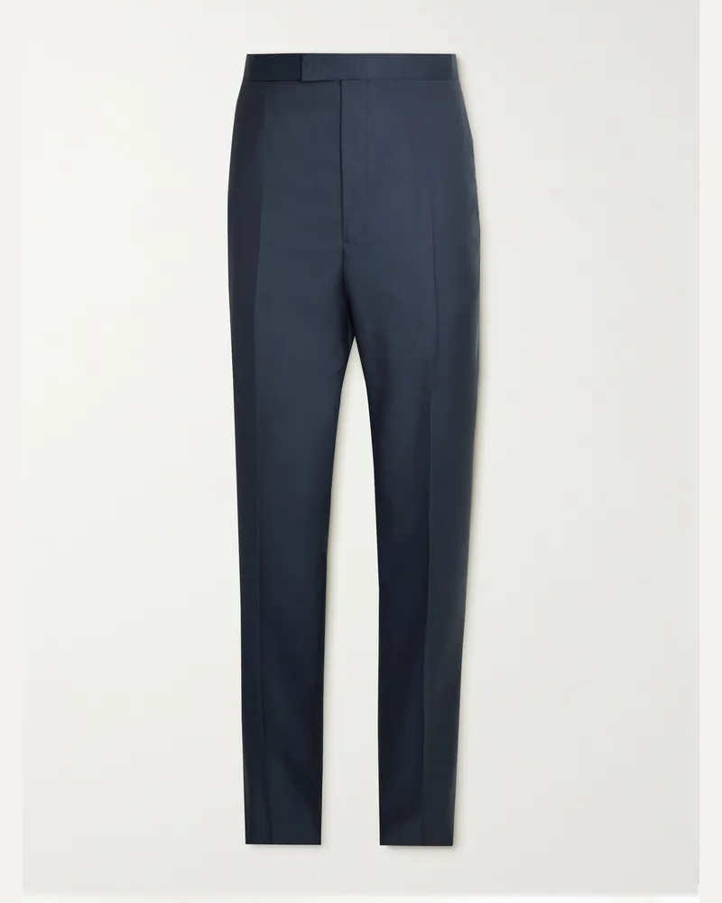 Favourbrook Westminster gerade geschnittene Hose aus gestreifter Wolle Blau