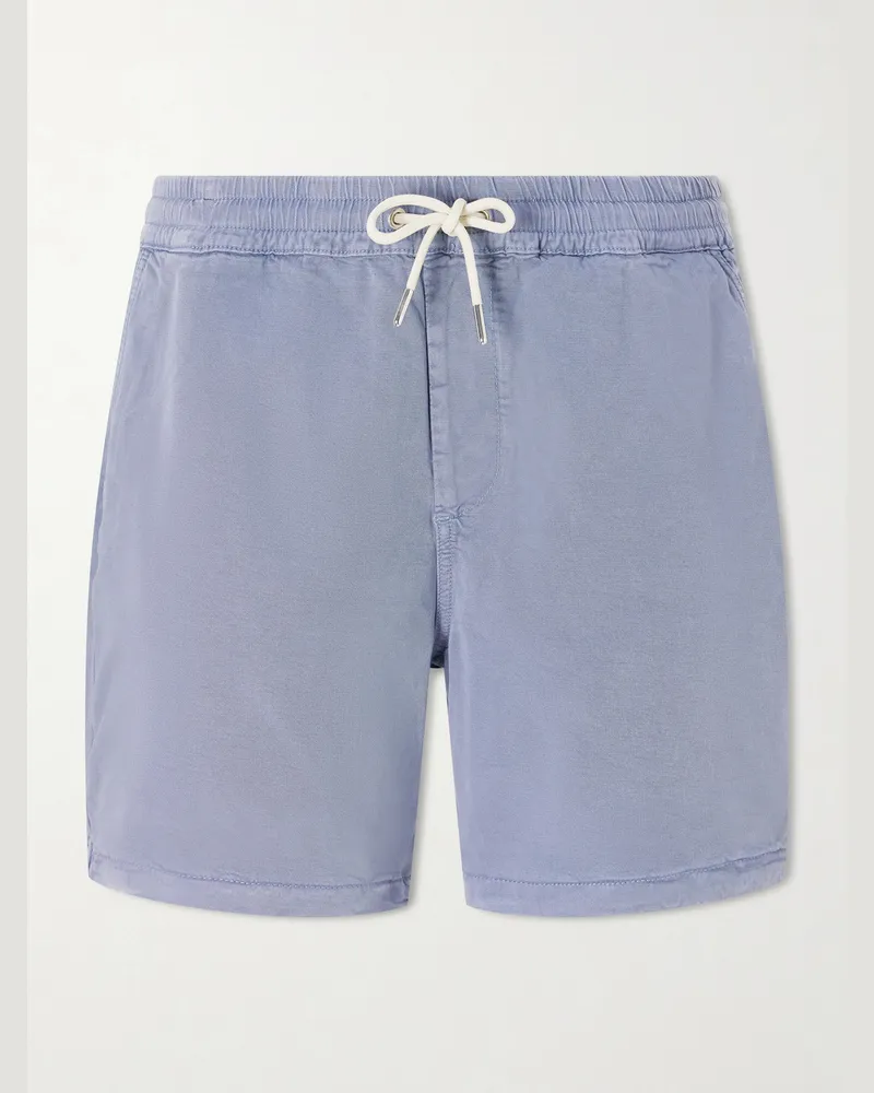 NN 07 Gregor Straight-Leg TENCEL™ Lyocell and LENZING™ ECOVERO™-Blend Twill Drawstring Shorts Blue