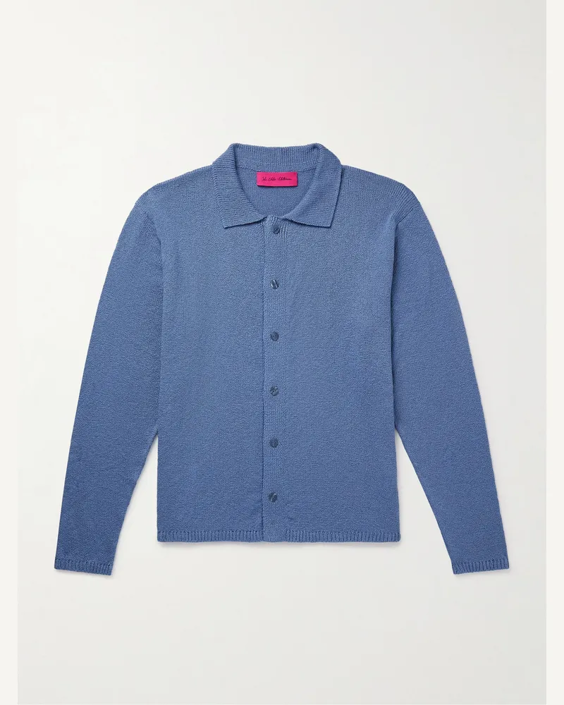 The Elder Statesman Nora Lite Cardigan aus Baumwolle Blau