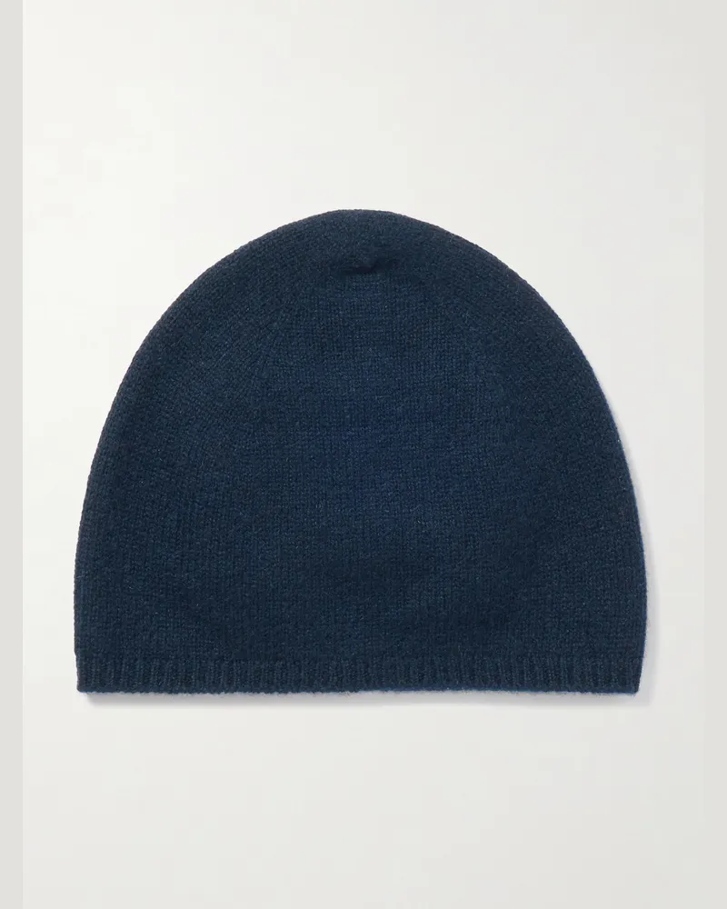 Acne Studios Kassia Beanie aus Kaschmir mit Logoapplikation Blau