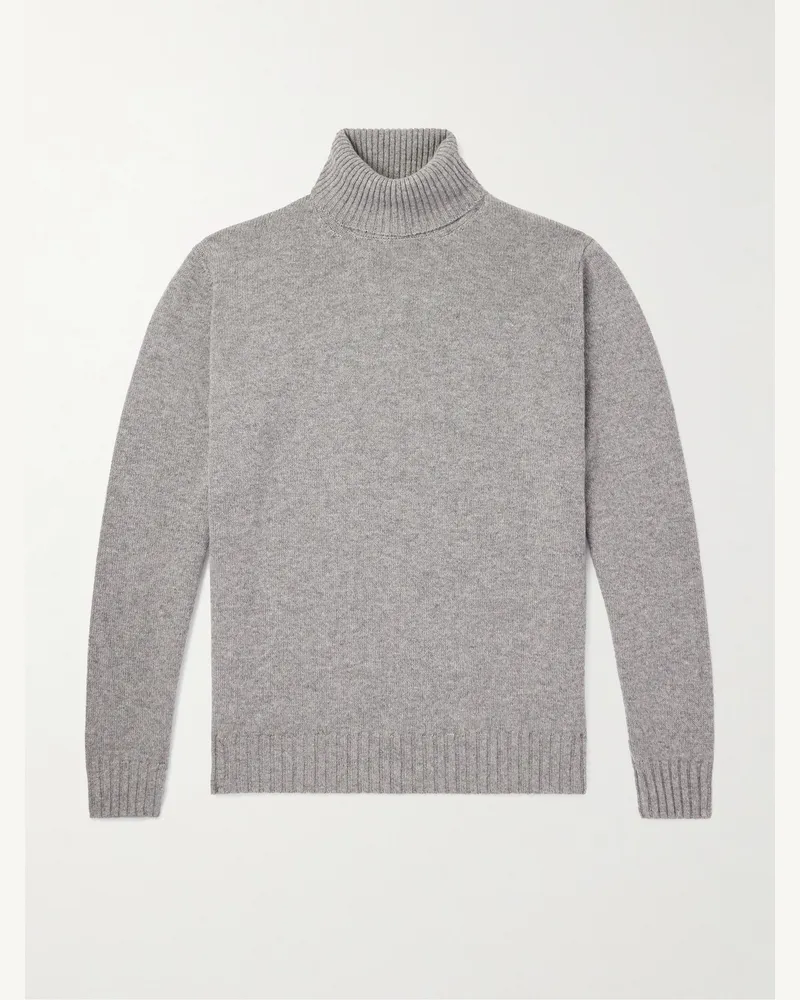 Thom Sweeney Cashmere Rollneck Sweater Gray