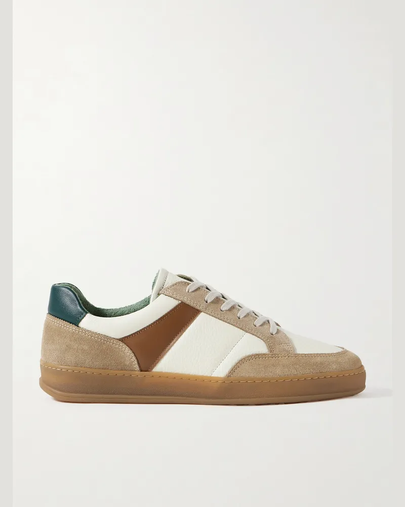 MR P. Sneakers aus Veloursleder und Leder in Colour-Block-Optik Neutral