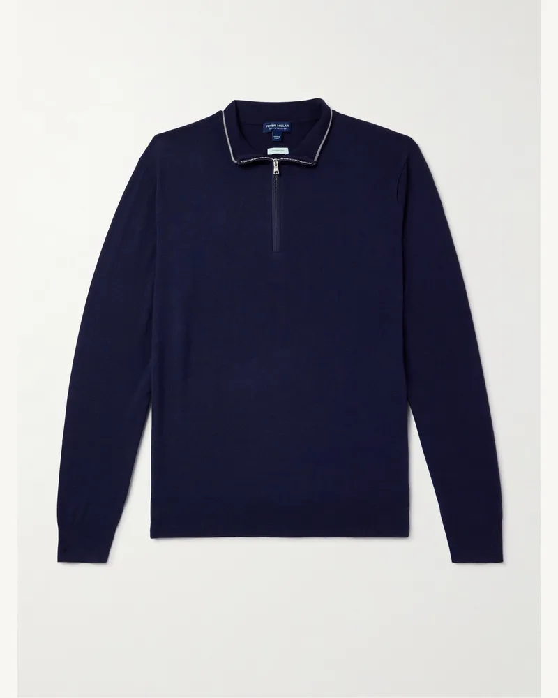 Peter Millar Excursionist Flex Troyer aus einer Wollmischung Blau