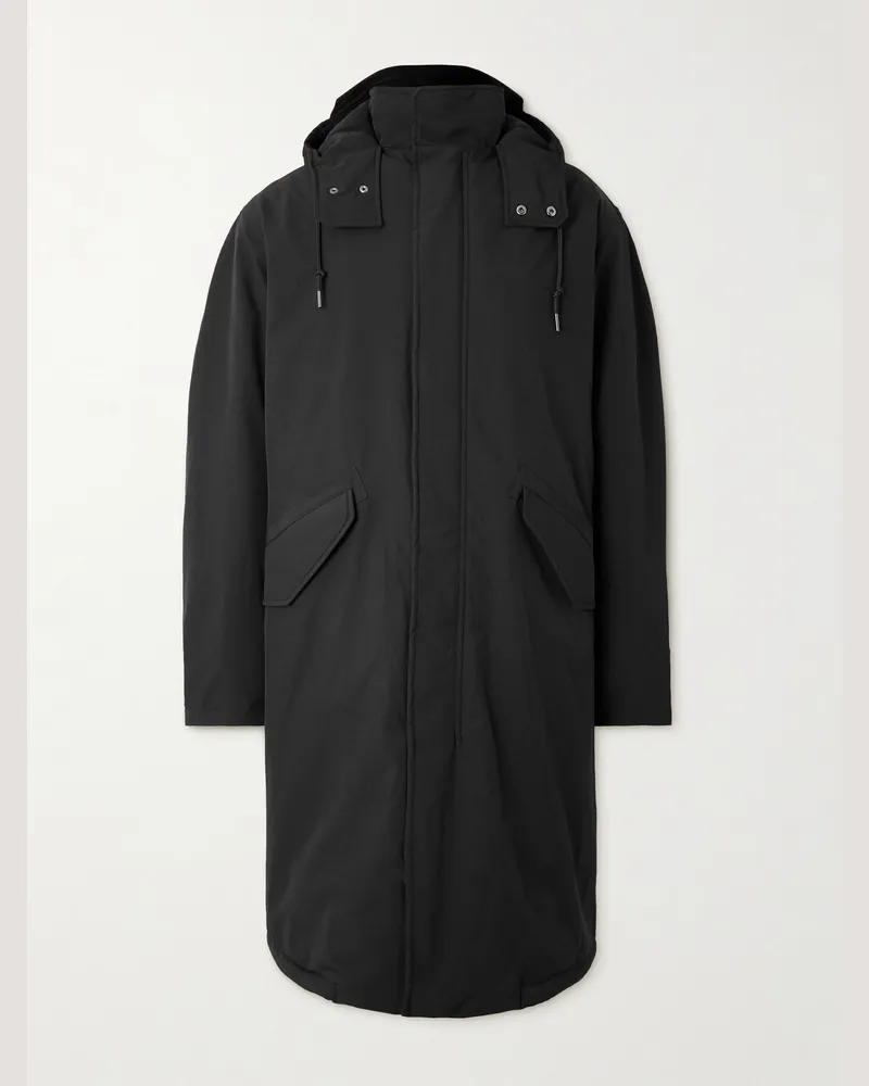 A.P.C. Anatole Parka aus Stretch-Shell mit Kapuze Schwarz