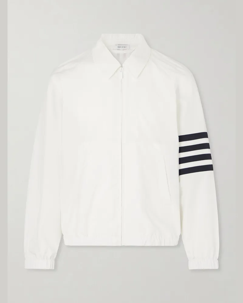 Thom Browne Striped Ripstop Track Jacket White