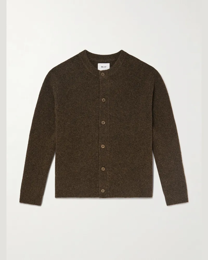 NN 07 Jasper 6683 Wool-Blend Cardigan Brown