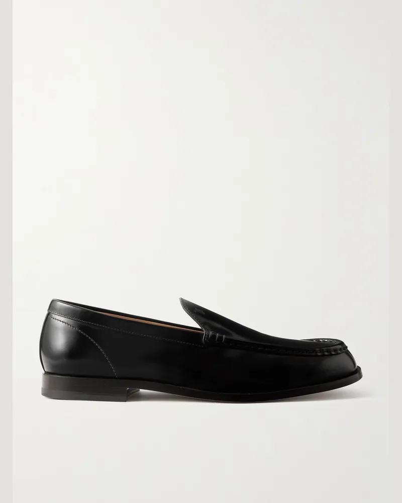 TOD'S Loafers aus Leder mit Logoprägung Schwarz