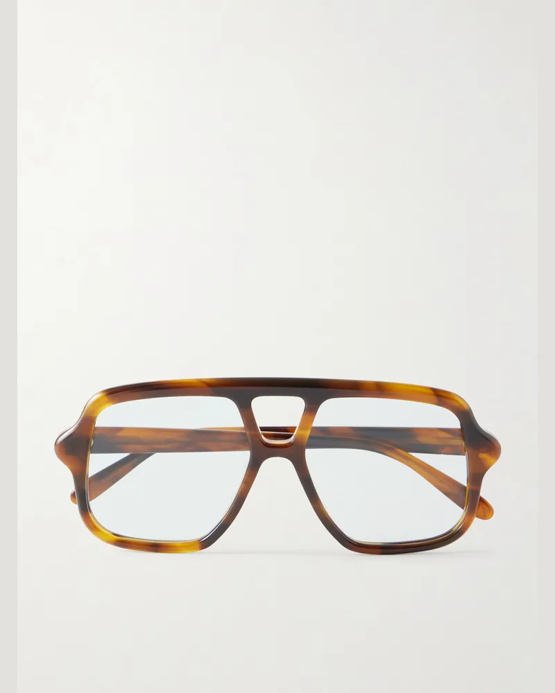 Loewe Aviator-Style Tortoiseshell Acetate Sunglasses Tortoiseshell