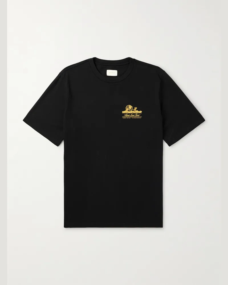Aimé Leon Dore Unisphere Logo-Print Cotton-Jersey T-Shirt Black