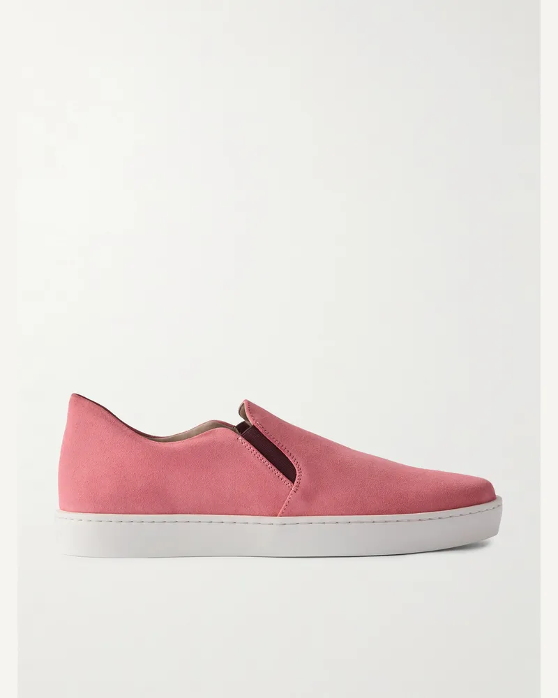 Manolo Blahnik Nadores Slip-ons aus Veloursleder Pink