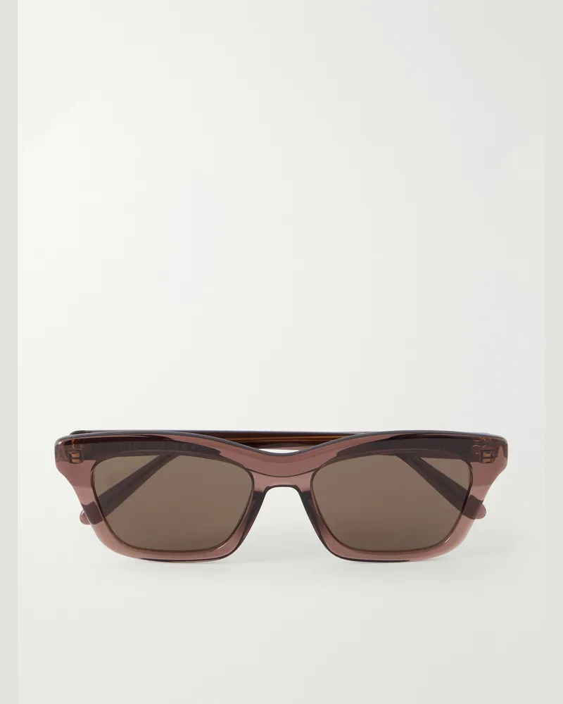 Loewe Slim Geometric D-Frame Acetate Sunglasses Brown