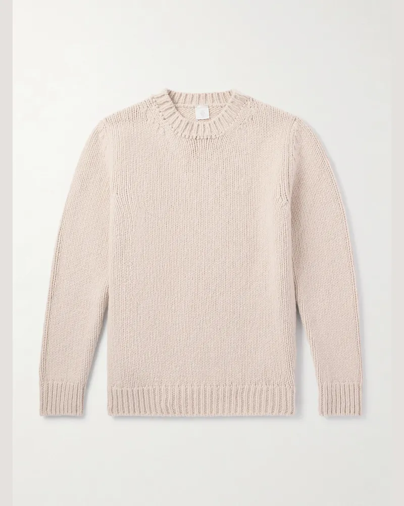 Eleventy Schmal geschnittener Pullover aus Wolle Neutral