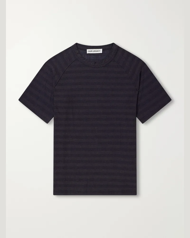 Our Legacy Arcade Wool-Blend Jersey T-Shirt Brown