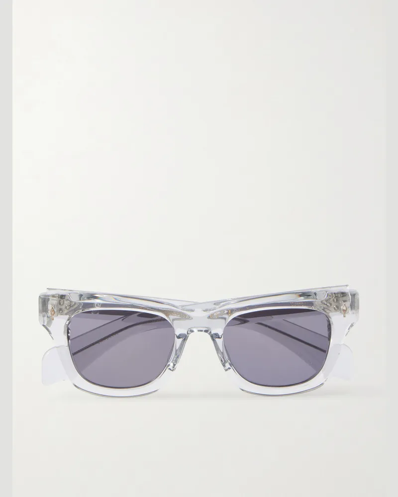 Jacques Marie Mage Dealan Square-Frame Acetate Sunglasses Silver
