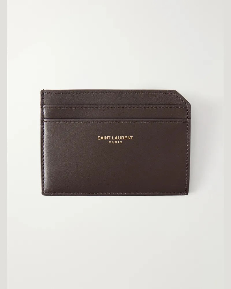 Saint Laurent Leather Cardoholder Brown