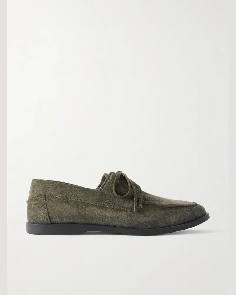 George Cleverley Devon Bootsschuhe aus Veloursleder Grün
