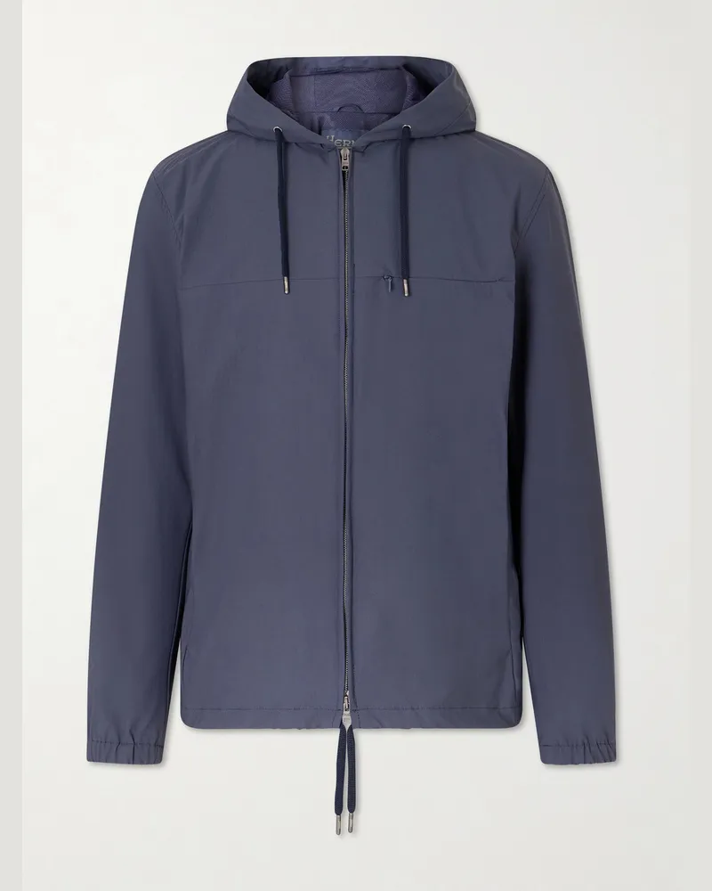 Herno Shell Hooded Jacket Blue