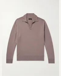 Rag & Bone Johnny Pullover aus Kaschmir mit Polokragen Braun