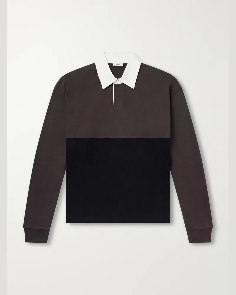 AGOLDE Colour-Block Cotton-Jersey Polo Shirt Multi