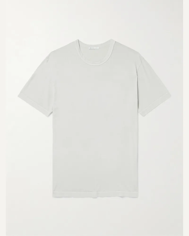 James Perse T-Shirt aus Jersey aus gekämmter Baumwolle Grau