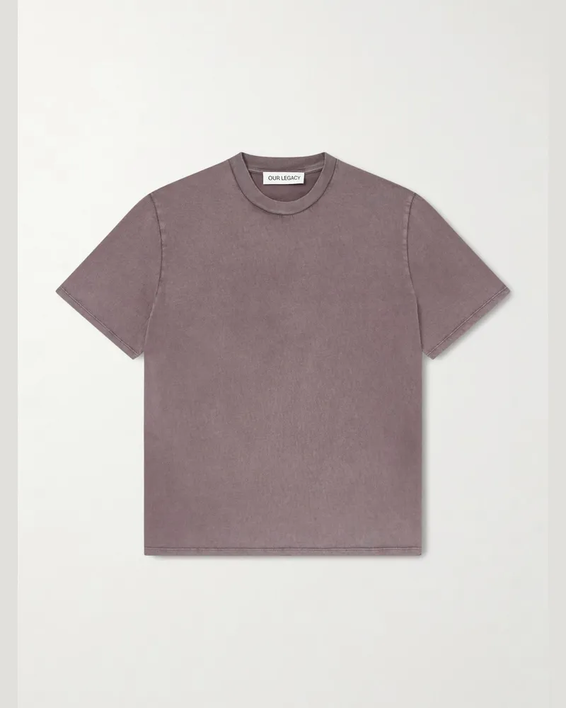 Our Legacy Box Cotton-Jersey T-shirt Brown
