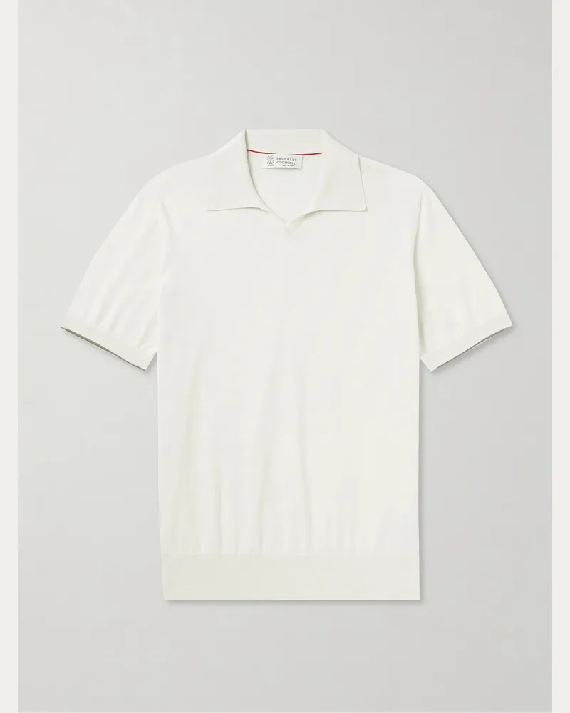 Brunello Cucinelli Polohemd aus Baumwolle Neutral
