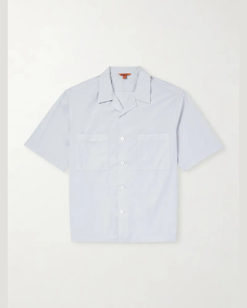 BARENA Solana Hemd aus Baumwollpopeline mit Reverskragen Grau