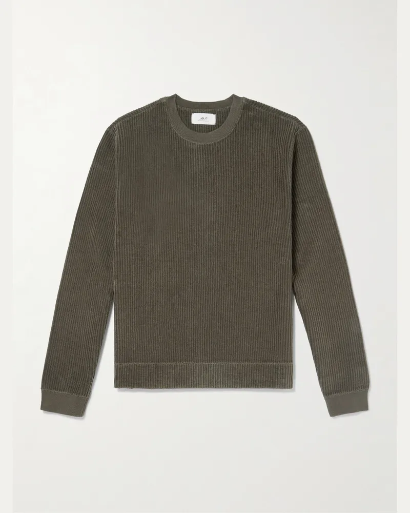 MR P. Organic Cotton-Corduroy Sweatshirt Green