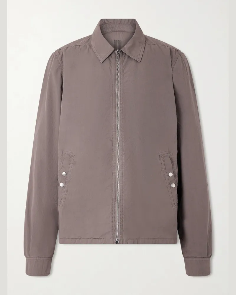 DRKSHDW by Rick Owens Organic Cotton-Ripstop Blouson Jacket Brown