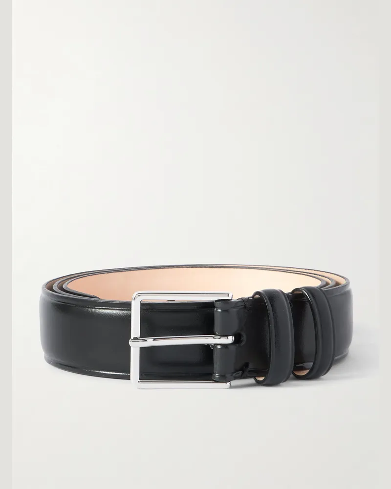 Paul Smith Gürtel aus Glanzleder, 3 cm Schwarz