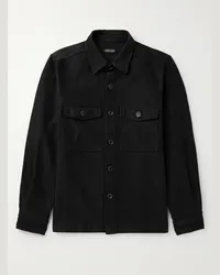 Tom Ford Hemdjacke aus Baumwolle Schwarz