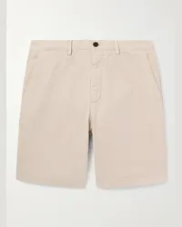 MR P. Gerade geschnittene Bermudashorts aus Twill aus einer Baumwollmischung in Stückfärbung Neutral