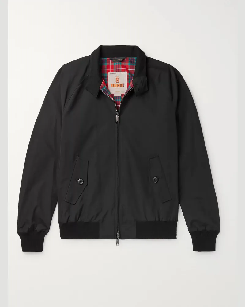 Baracuta G9 Harrington-Jacke aus einer Baumwollmischung Schwarz