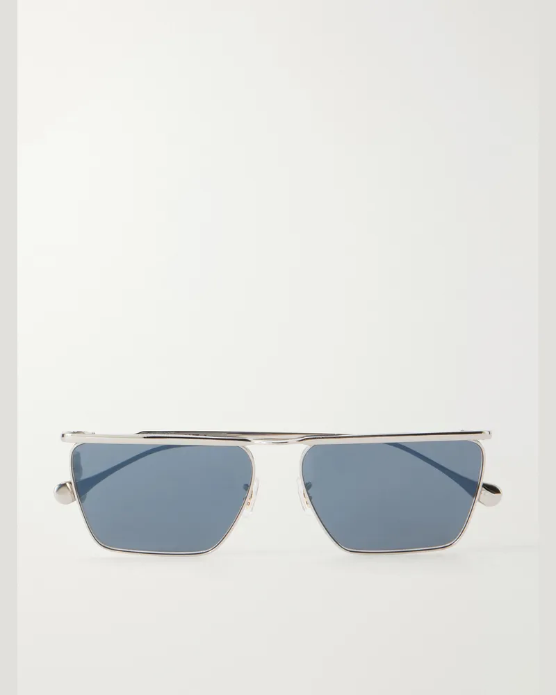 Oliver Peoples Jil Sander Aviator-Style Gold-Tone Sunglasses Silver