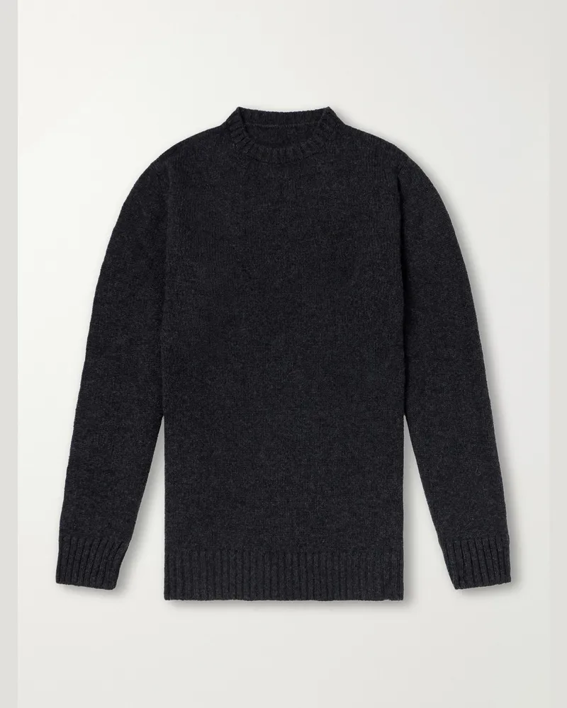 Anderson & Sheppard Super Soft Cashmere Sweater Gray