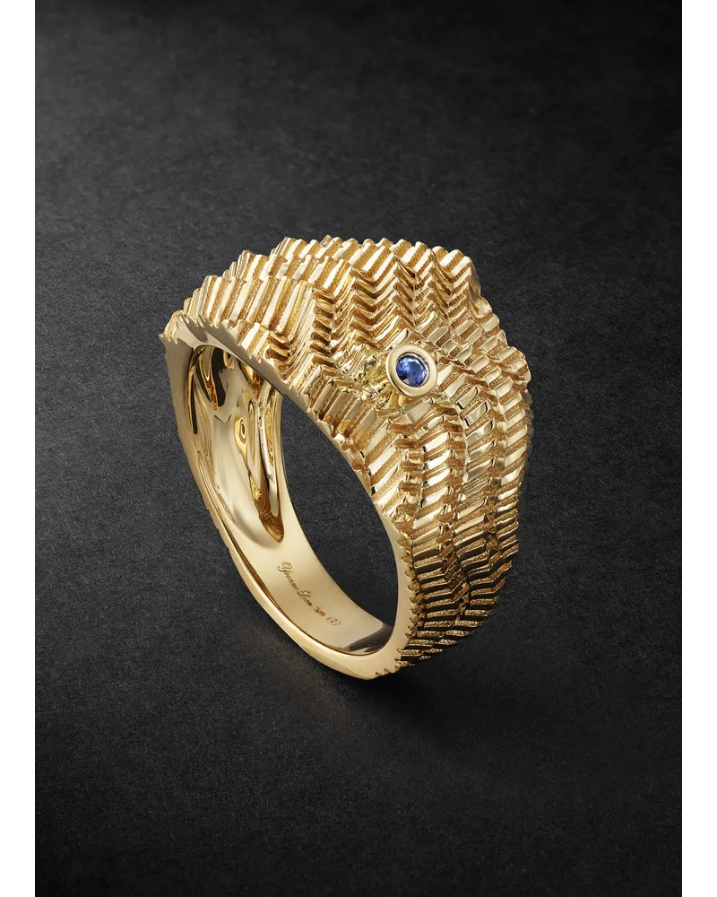 Yvonne Léon Ring aus Gold mit Saphir Gold