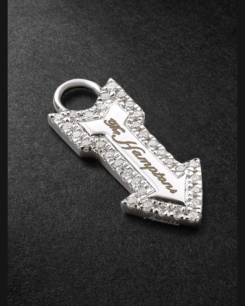 Annoushka Hamptons 18-Karat White Gold Diamond Earring Pendant Silver