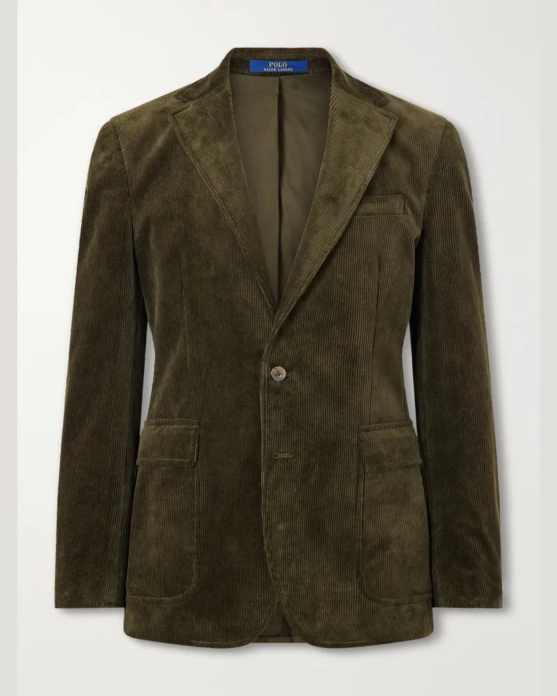 Ralph Lauren Stretch Cotton-Corduroy Blazer Green