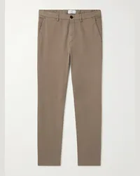 MR P. Adam gerade geschnittene Chino aus Twill aus einer Baumwollmischung Braun