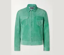 Slim-Fit Suede Jacket