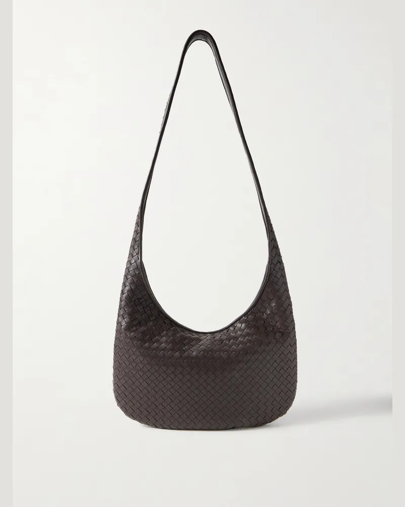 Bottega Veneta Umhängetasche aus Intrecciato-Leder Braun