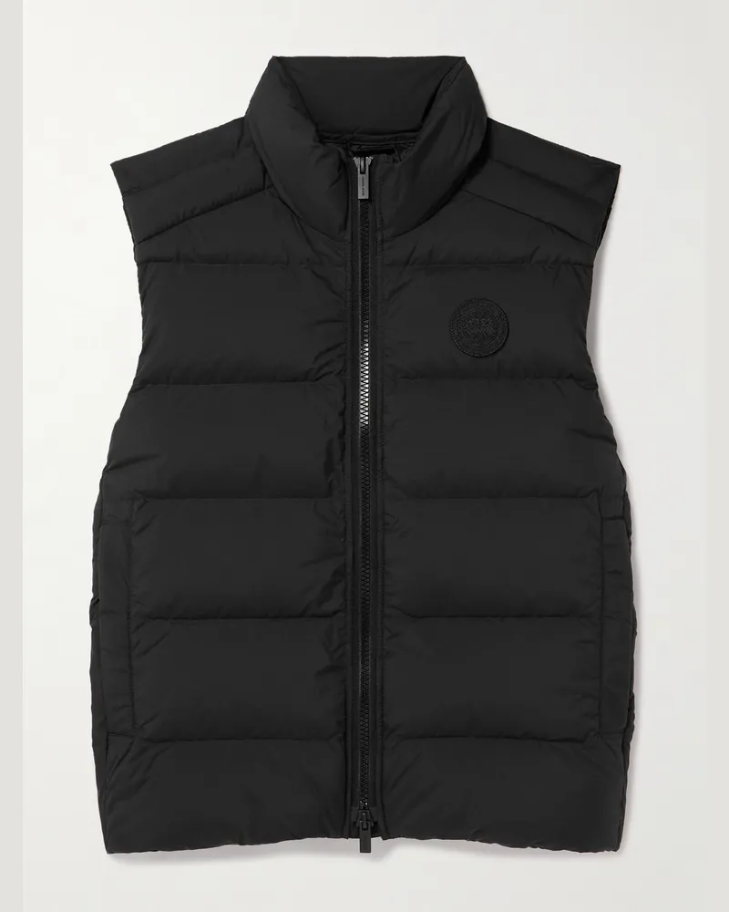 Canada Goose Crofton Daunenweste aus gestepptem „EnduraLuxe“-Material mit Logoapplikation Schwarz